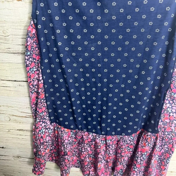 Anthropologie Blue and Pink Floral Blouse - Picture 5 of 6